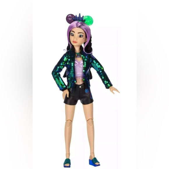 Disney Ariel Doll in Purple and Black Ensemble - Picture 3 of 14